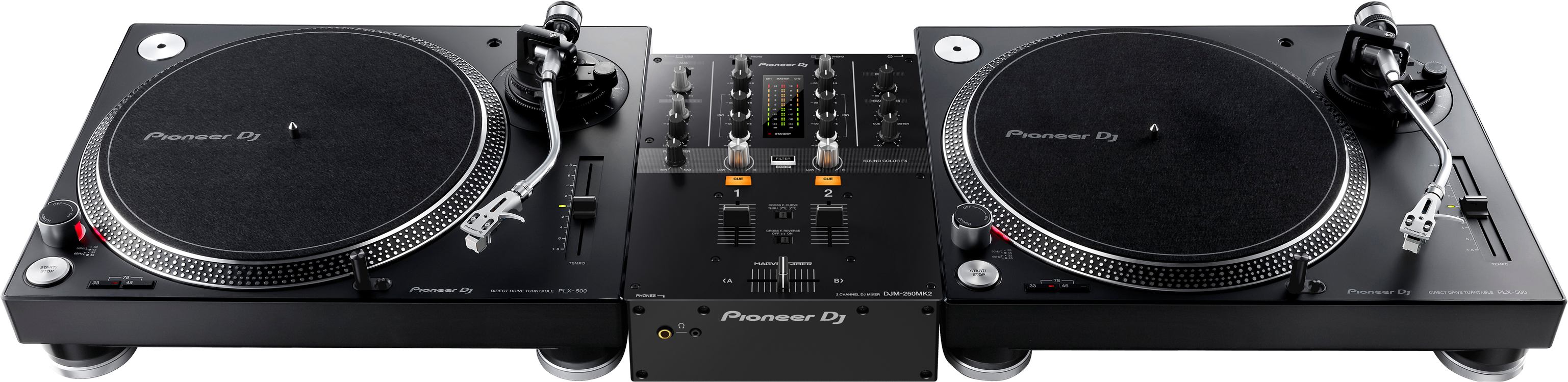Djm 250mk2 - Pioneer Plx-500 K (3074x749), Png Download