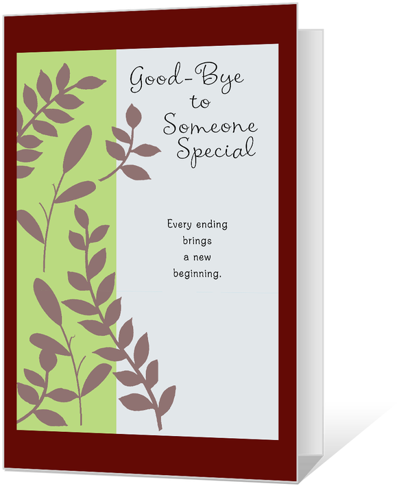 Printable Good Bye & Good Luck Cards - Picture Frame (450x360), Png Download