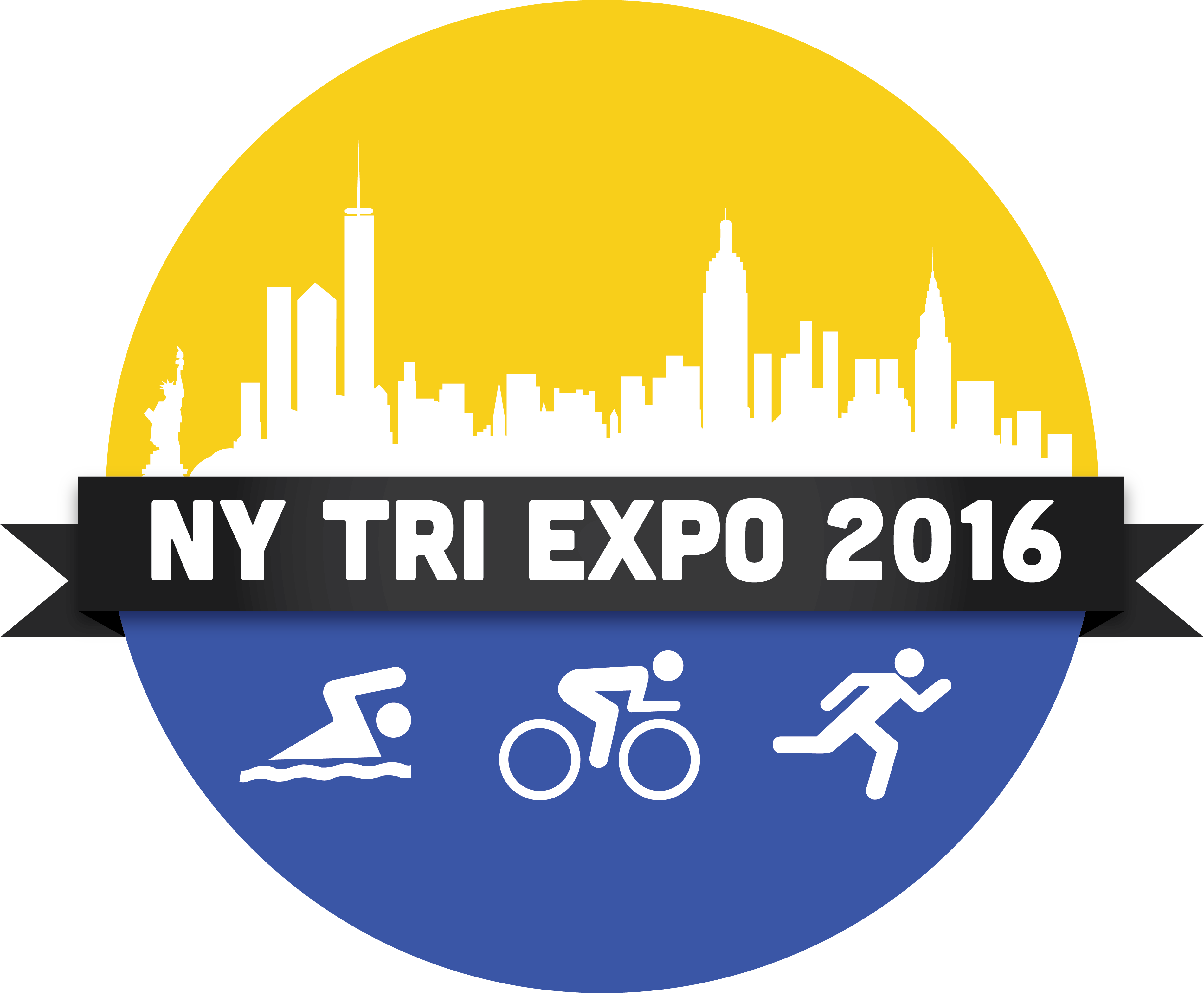 Real Good Stuff At The Ny Tri Expo - Womens Triathlon Decal Sticker Gold 7 (3799x3134), Png Download