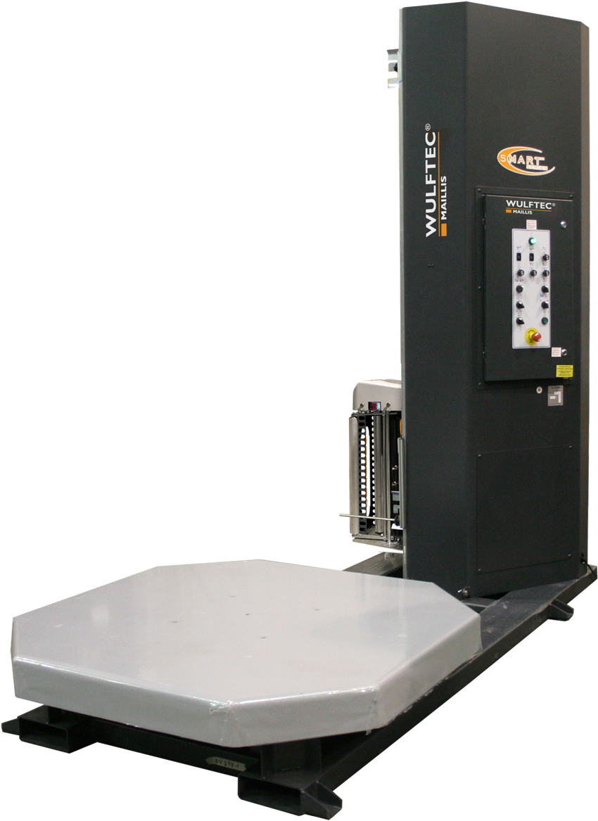 Semi Automatic Turntable Stretch Wrapper - Wulftec International (972x1200), Png Download