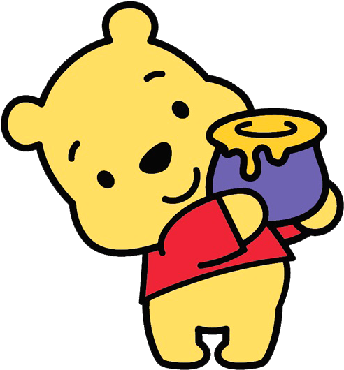 Baymax Vector Transparent Tumblr - Winnie The Pooh Cute (500x536), Png Download