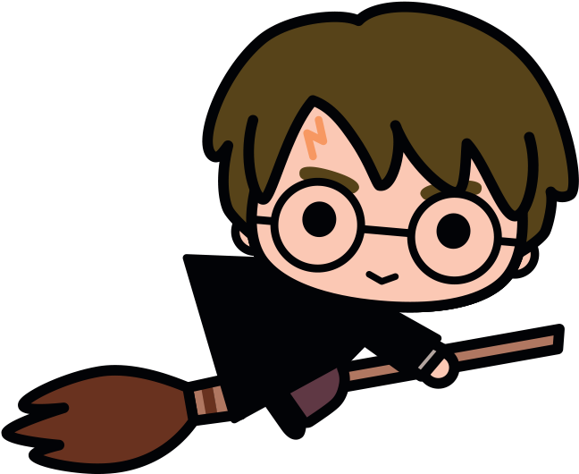 Harry Potter Kawaii Hand Drawn - Harry Potter Cute Cartoon (651x537), Png Download