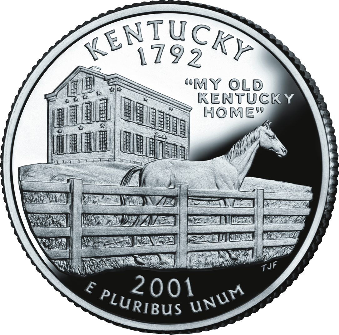 2001 Ky Proof - Kentucky State Quarter (777x768), Png Download