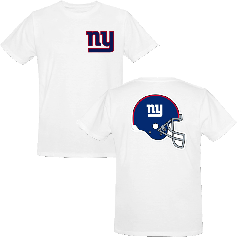 New York Giants Majestic Nfl Helmet Logo T-shirt White - New York Giants Nfl Large Sticker 12 X Cornhole Wall (1000x1000), Png Download