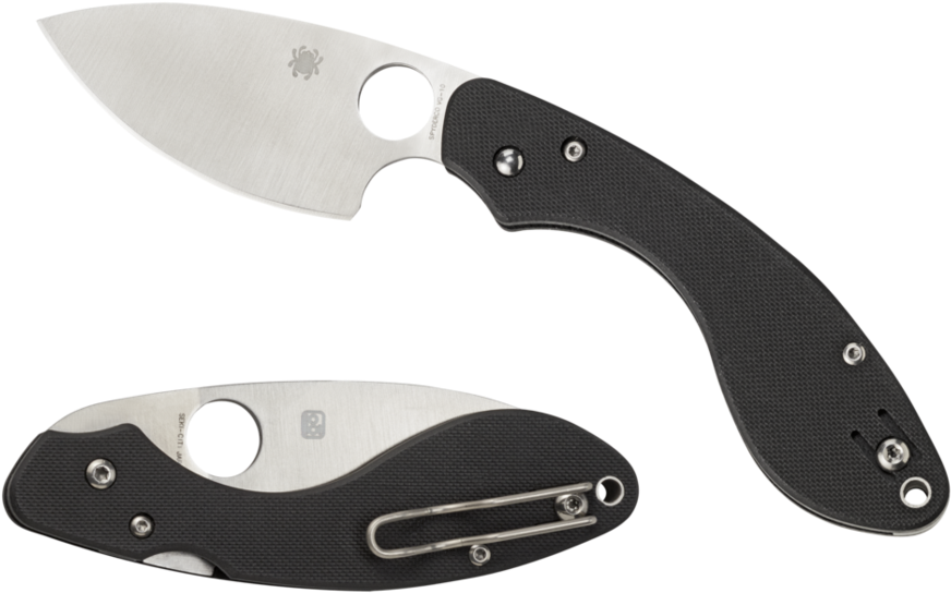 Ouroboros™ G-10 Black - Spyderco (1024x733), Png Download