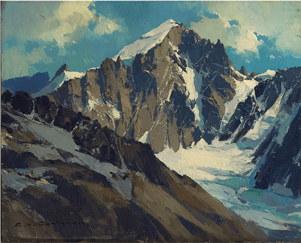 Browse John Mitchell Fine Paintings - Paintings Of The Alps (750x750), Png Download