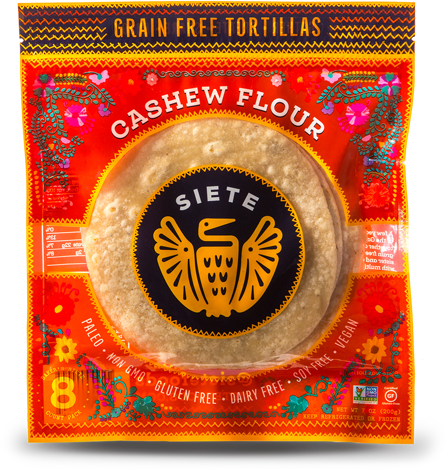 Cashew Flour Tortillas - Siete - Grain Free Tortilla Chips Sea Salt - 5 Oz. (1024x1024), Png Download