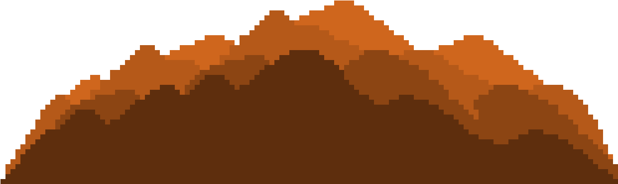 Mountain Range - Pixel Art (1260x420), Png Download