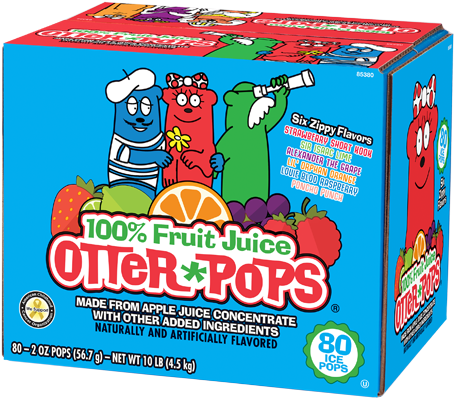 Otter Pops - Otter Pops 100 Fruit Juice (700x400), Png Download
