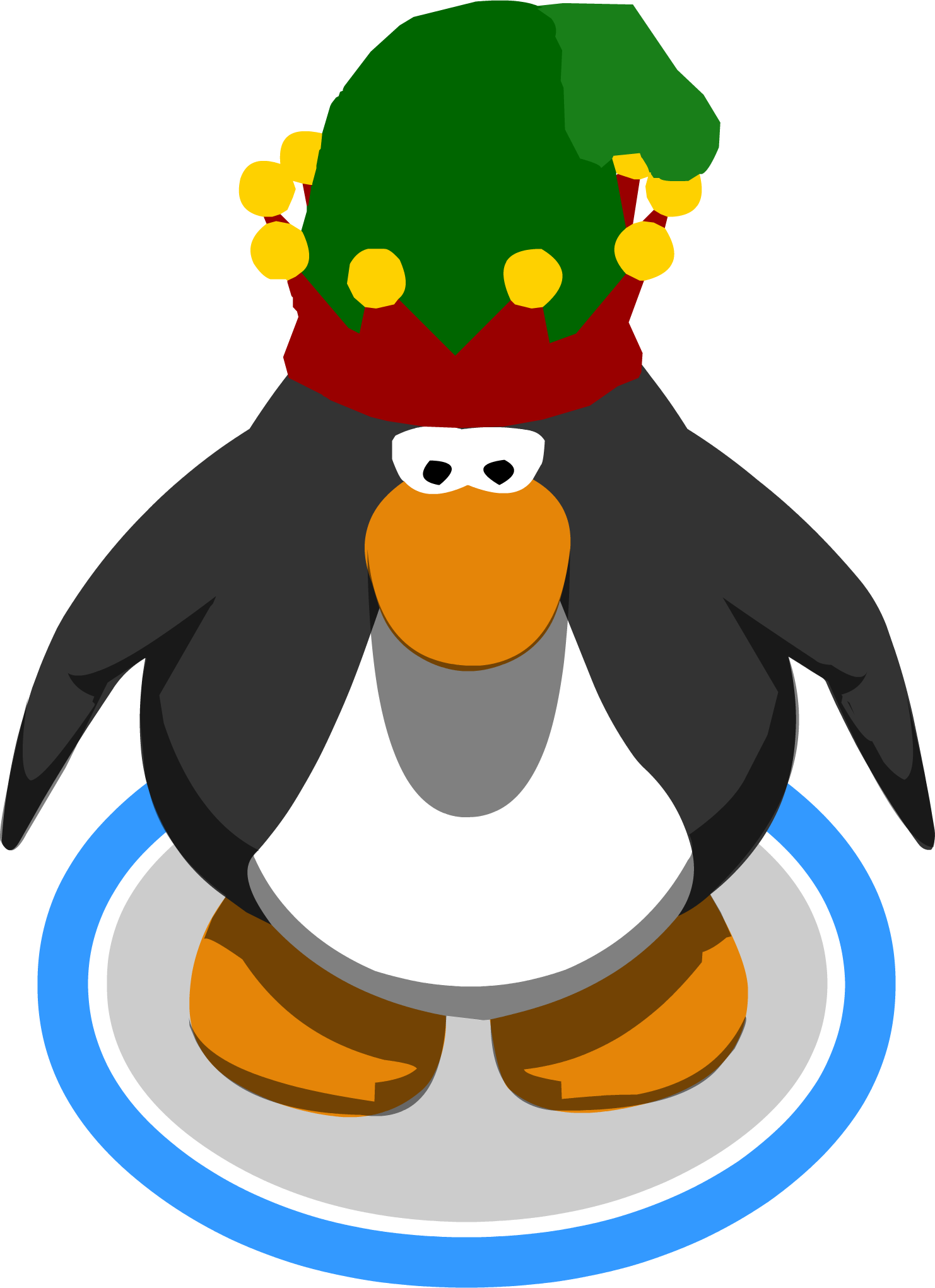 The Jingle Bell Ingame - Club Penguin Mohawk (1482x2041), Png Download
