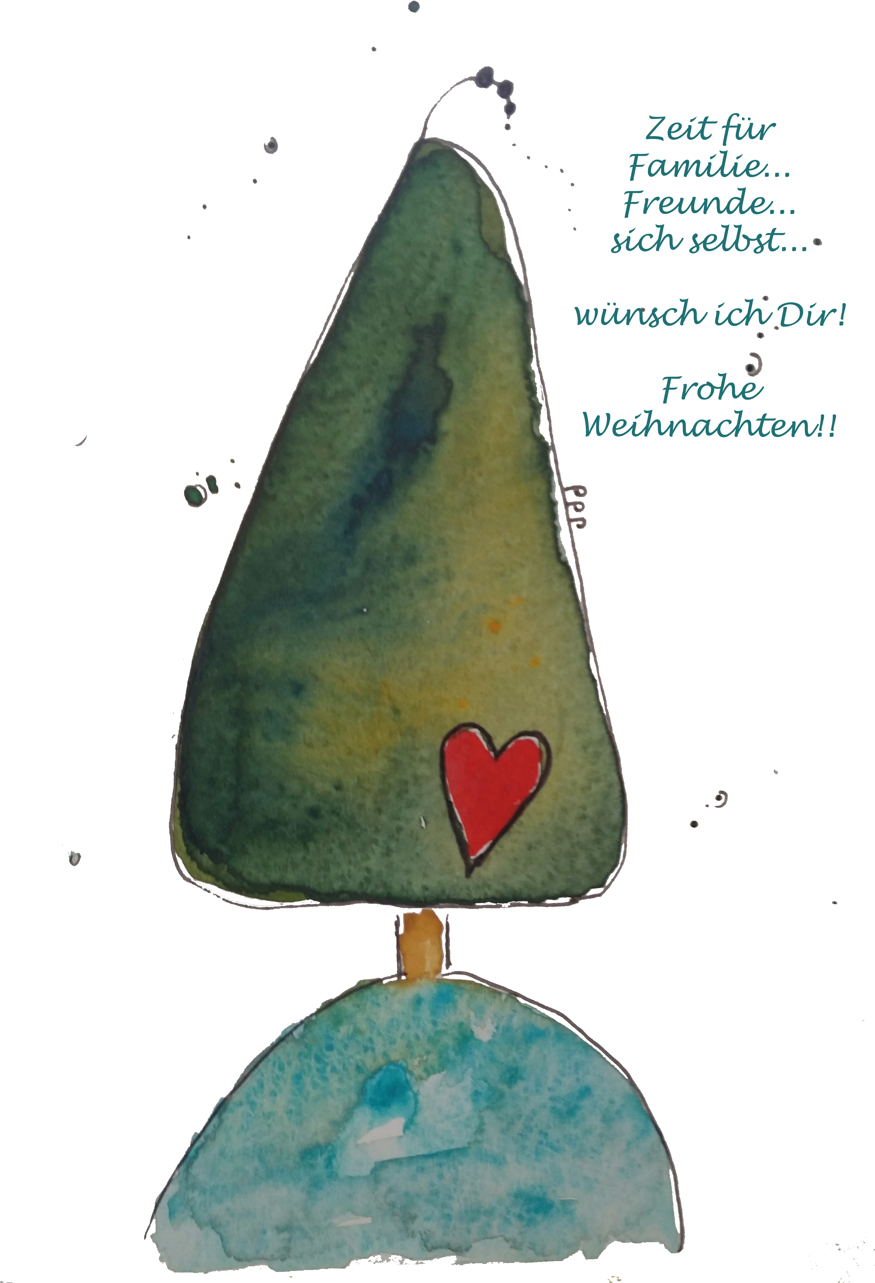 Zeit Für Weihnachten By Sabine Brengel Malwerkstatt - Christmas Card (2827x4205), Png Download
