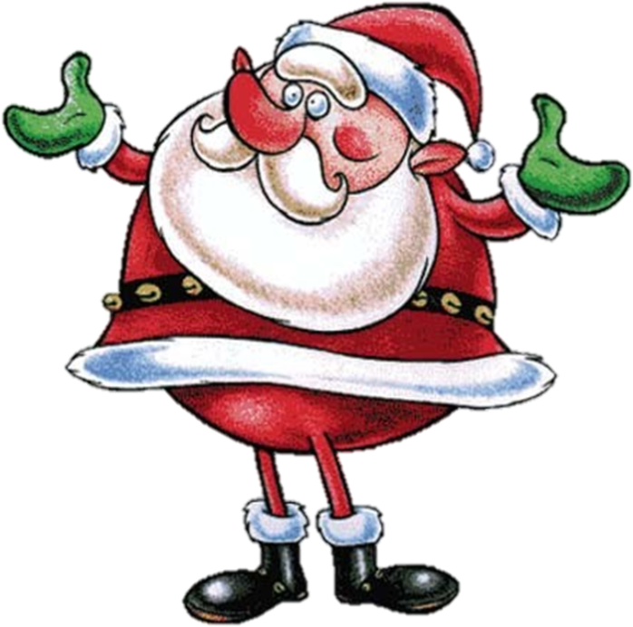 Jingle Bell Ball - Cartoon Santa (719x713), Png Download