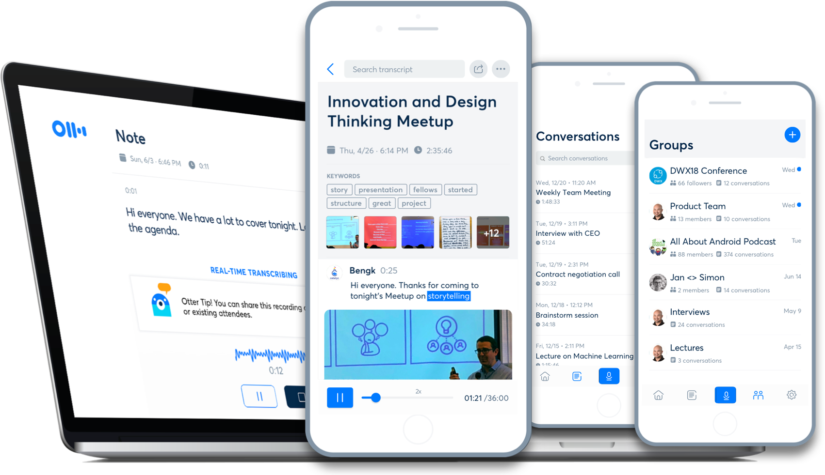 Otter Includes 600 Minutes Of Transcription Free Per - Otter Ai (1716x980), Png Download