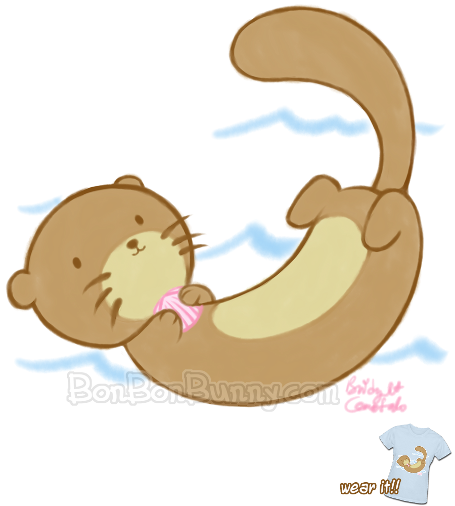 28 Collection Of Cute Otters Drawing - Sea Otter Cute Drawing (900x1000), Png Download
