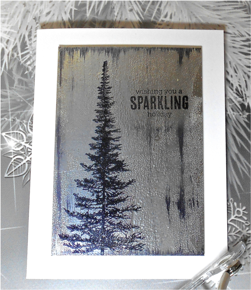 It's Very Hard To Photograph Silver Foil So Here's - Pine Tree Silhouette (1052x1001), Png Download