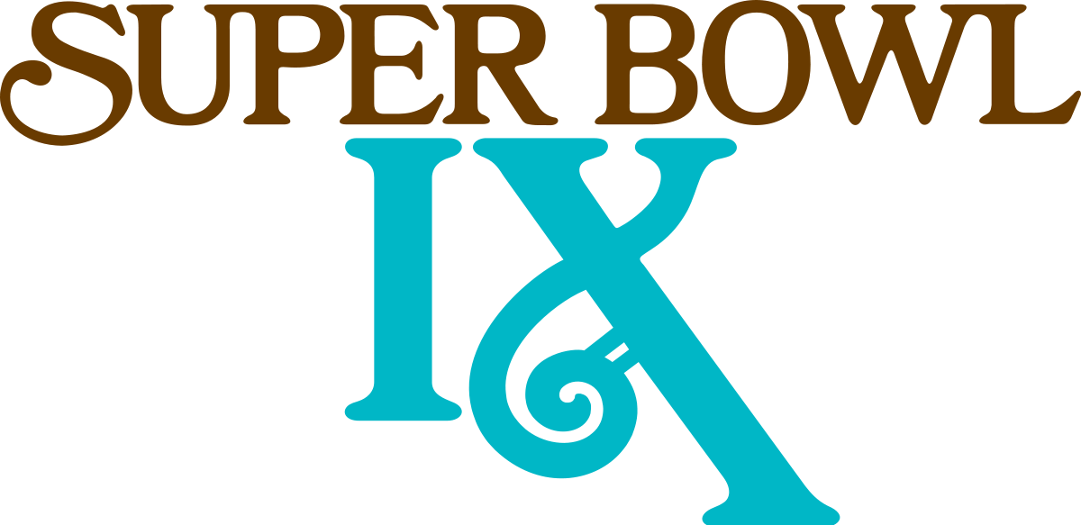 1975 - Super Bowl Ix Logo (1200x583), Png Download
