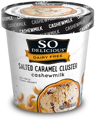 Salted Caramel Cluster - So Delicious Cashew Milk Vanilla Ice Cream (480x510), Png Download