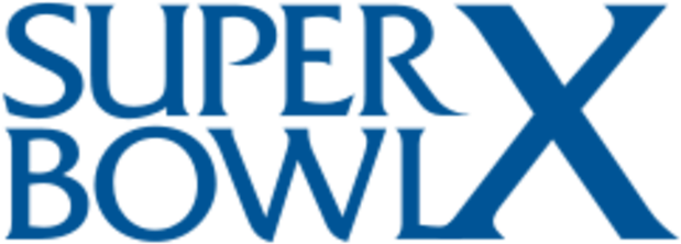 Super Bowl X - Steelers Super Bowl Logos (640x243), Png Download