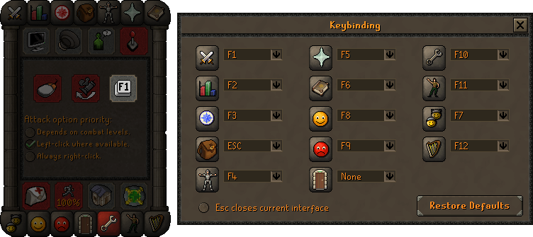 Custom F-keys & Music Cape - Osrs Settings Tab (752x335), Png Download