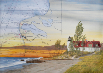 Great Lakes, Gulf Of Mexico, Pacific Ocean, Atlantic - Painting (387x387), Png Download