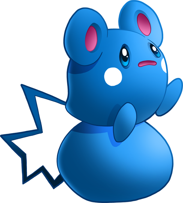 Azurill, Marill & Azumarill (600x665), Png Download