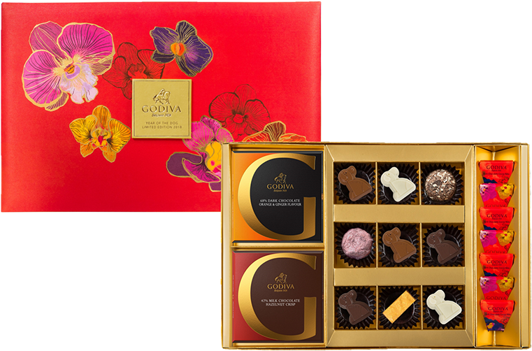 Godiva Chinese New Year Assorted Chocolate Luxury Gift (800x800), Png Download