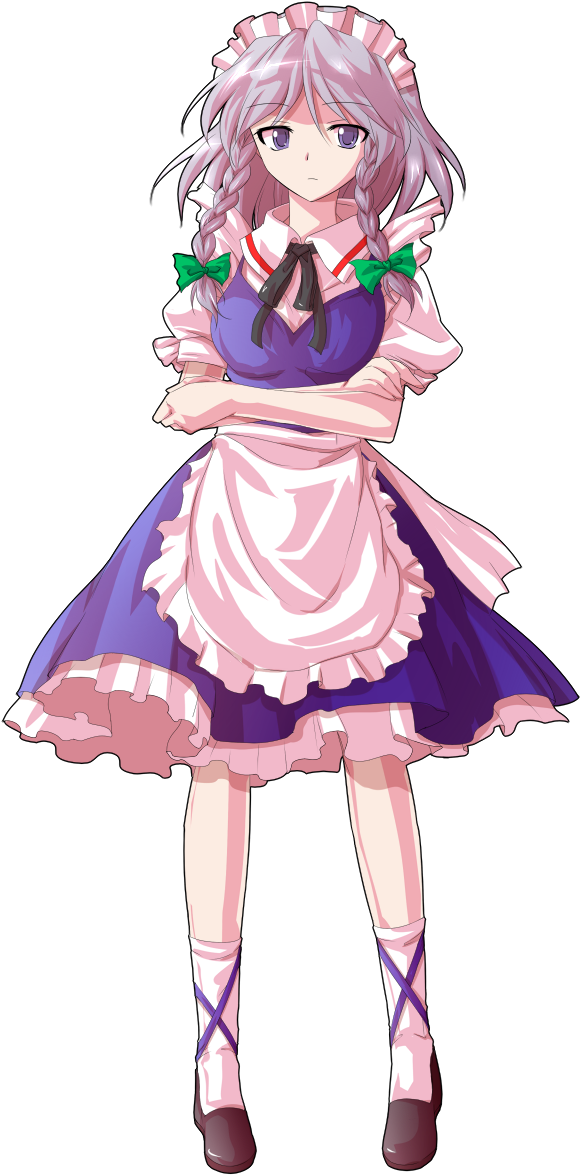 Izayoi Sakuya Drawn By Dairi (592x1184), Png Download