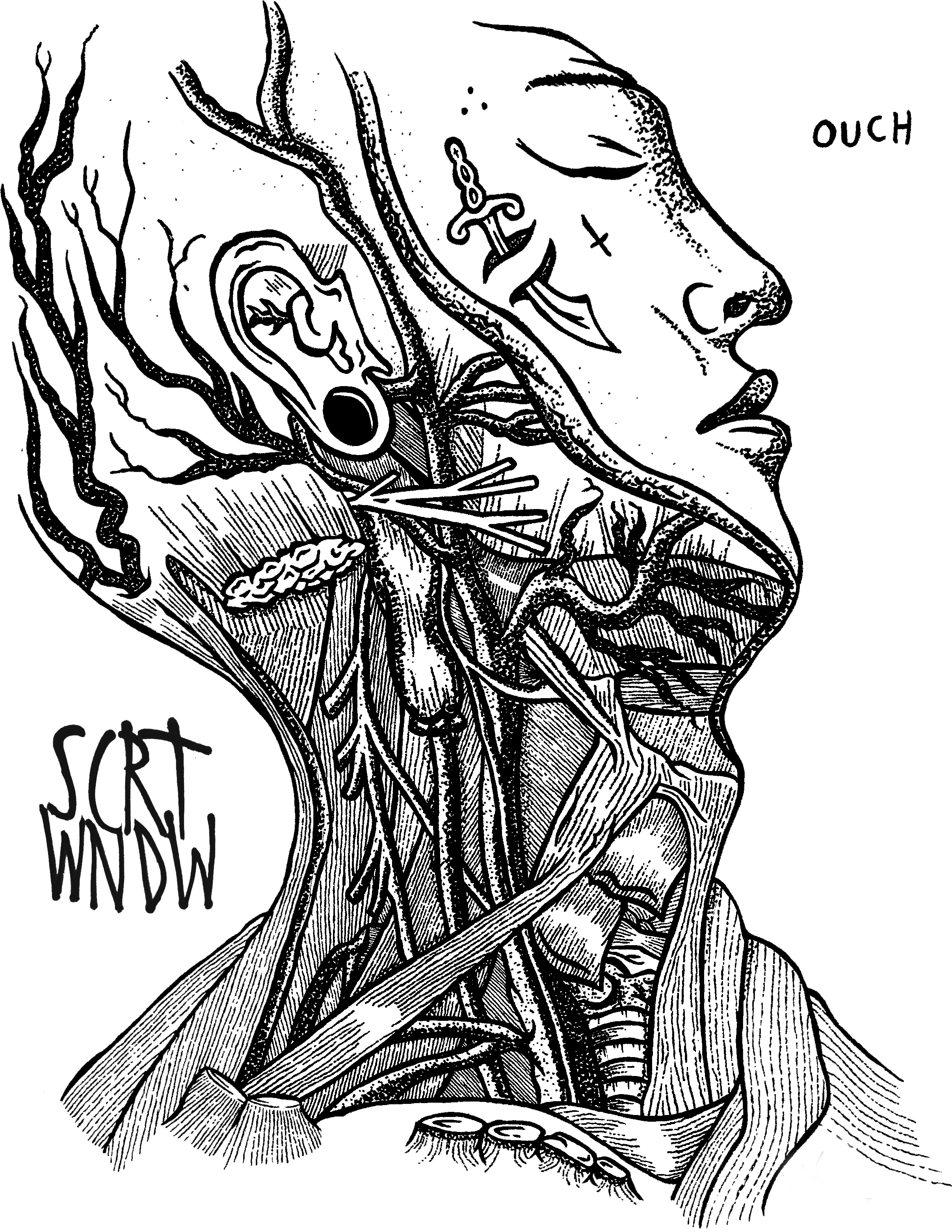 Image Of Ouch Tee (2480x3508), Png Download