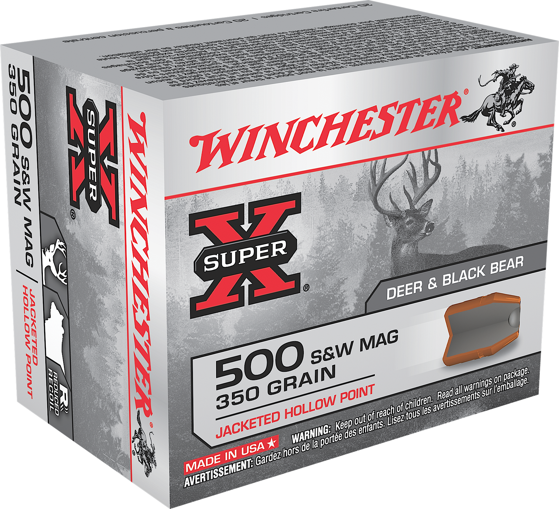 Winchester Ammo X500sw Super-x 500 Smith & Wesson 350 (1800x1639), Png Download