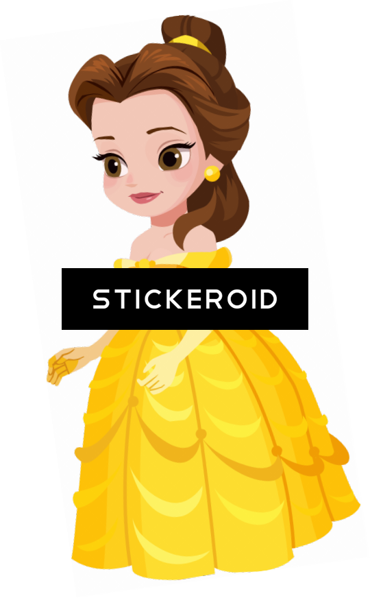 Belle And Beast Beauty Disney The (540x872), Png Download