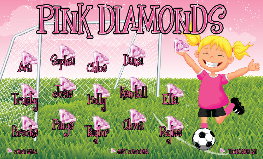 3'x5′ Vinyl Banner Pink Diamonds (901x901), Png Download