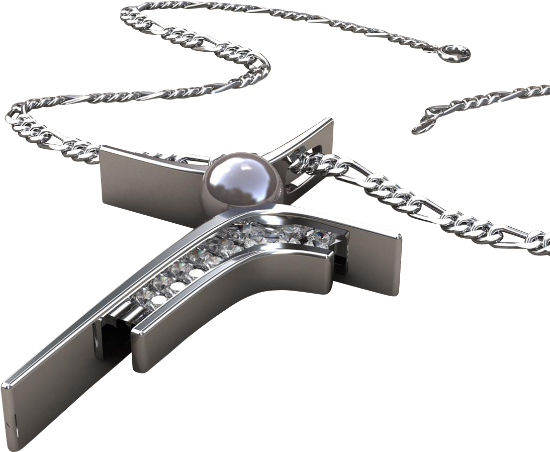 Pearl Of Great Price With Pink Diamonds-artful Jeweler (1124x1124), Png Download