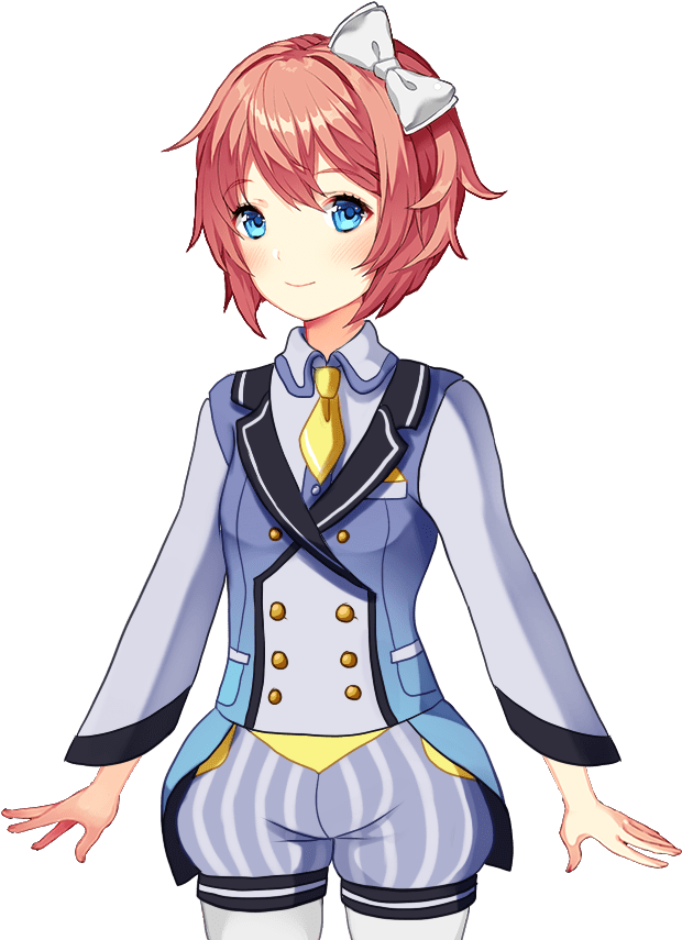 Monika Ddlc Sprite Edit (960x960), Png Download