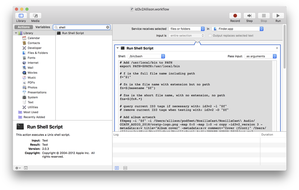 Automator Workflow With Bash Shell Script (1000x640), Png Download