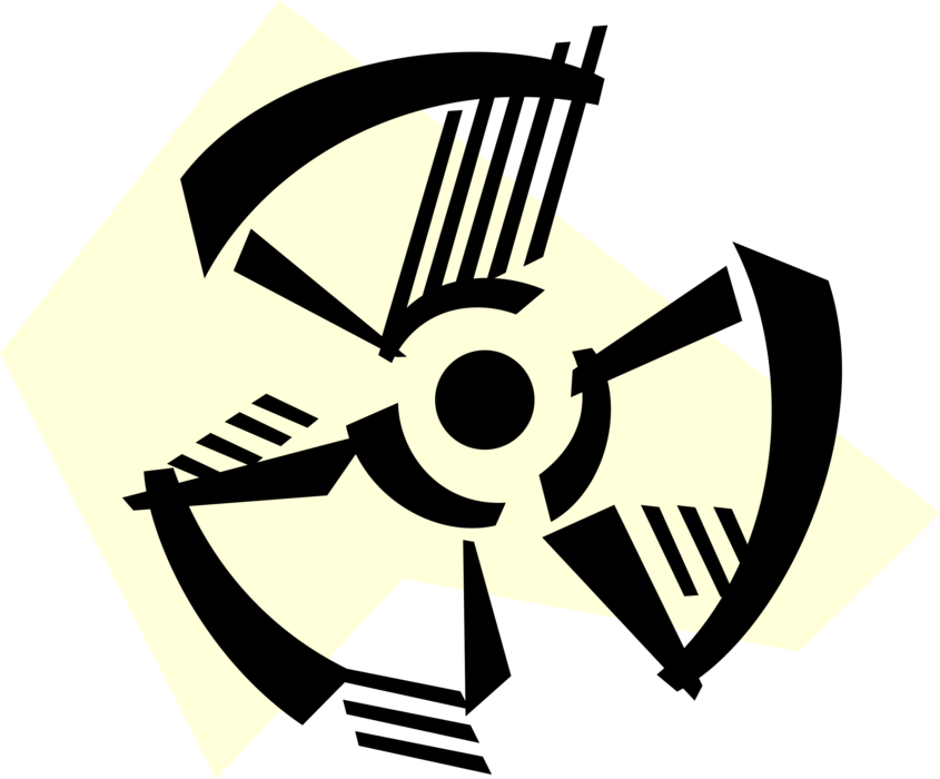 Vector Illustration Of Nuclear Fallout Radioactive - Radioactive Symbol (845x700), Png Download