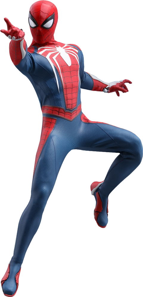 Hot Toys Spider-man Advanced Suit Sixth Scale Figure - Spider Man Advanced Suit (480x997), Png Download