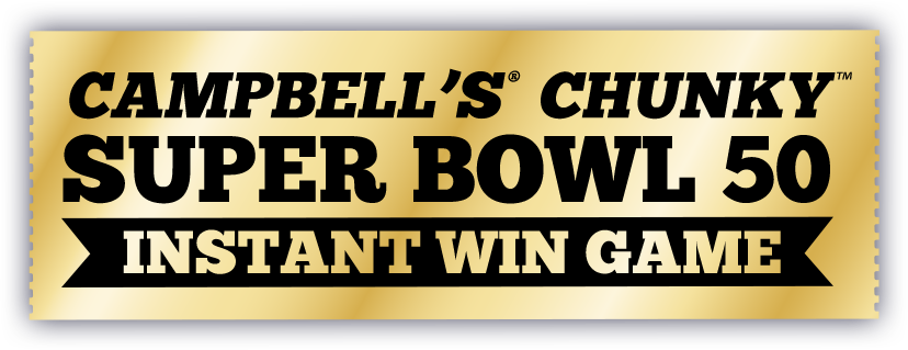 Cambells Chunky Super Bowl - Super Bowl 50 (828x319), Png Download