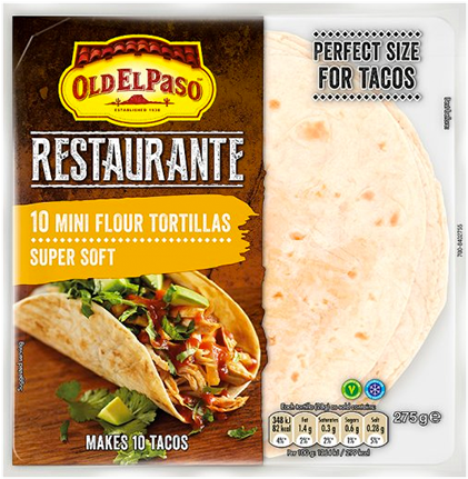 Restaurante Mini Flour Tortillas - Flour Tortilla Taco El Paso (800x450), Png Download