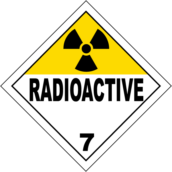 Radioactive Class 7 Placard - Class 7 Placard (600x600), Png Download