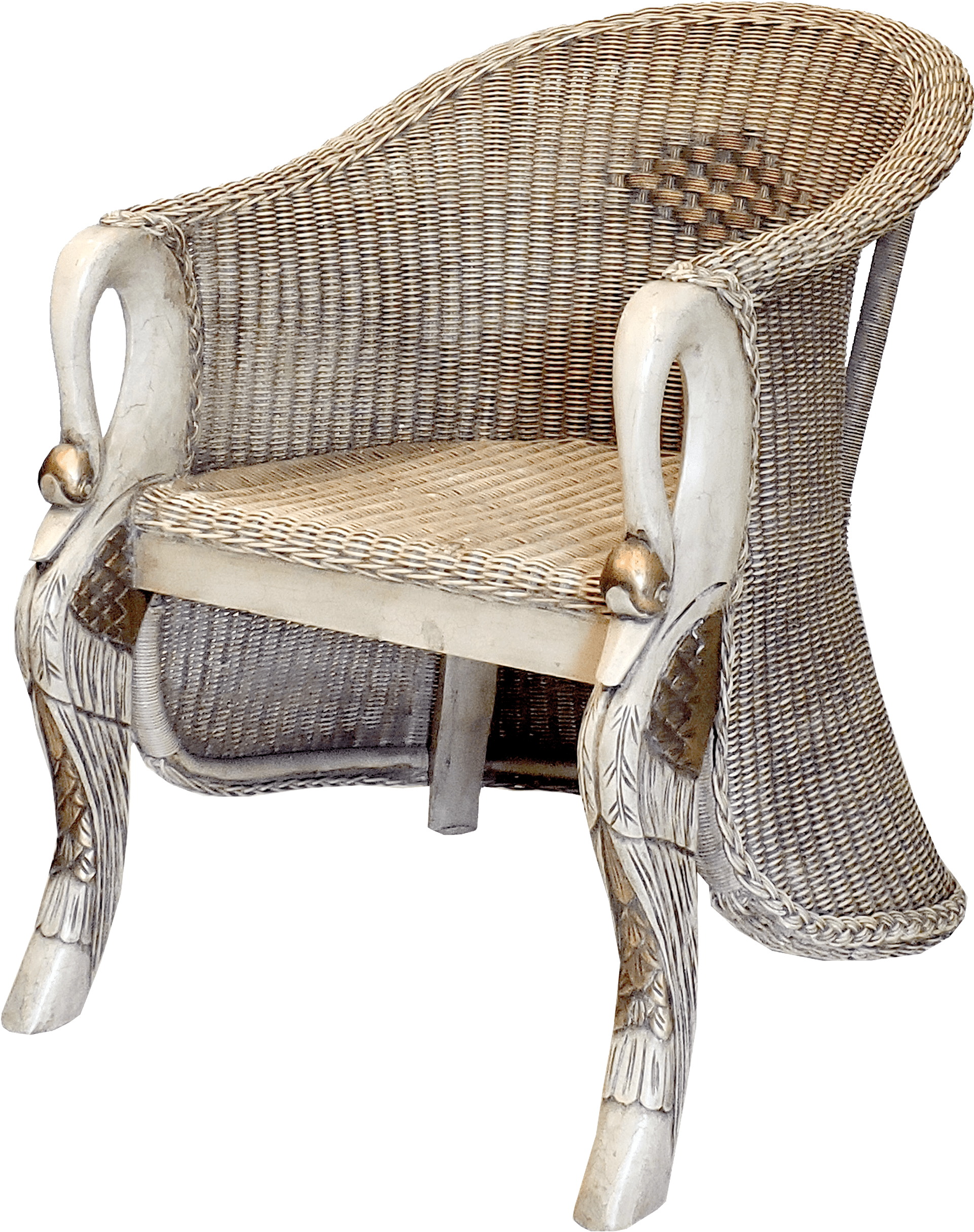 Swan Motif Figural Chairs - Chair (2428x2428), Png Download