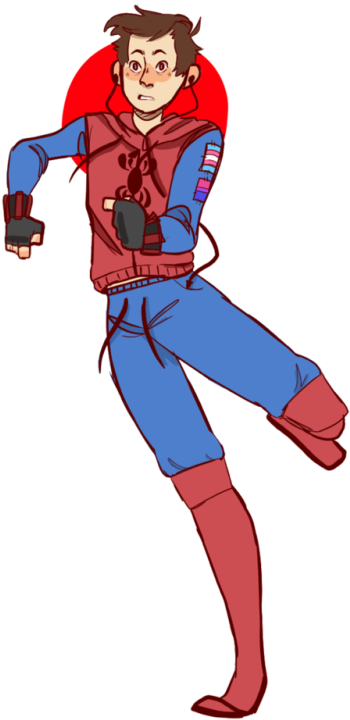 I Don't Know Fuck About Marvel But I Love Spidey - Cartoon (421x750), Png Download