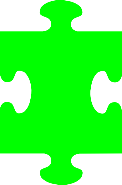 How To Set Use Puzzle Piece Green Clipart (390x592), Png Download