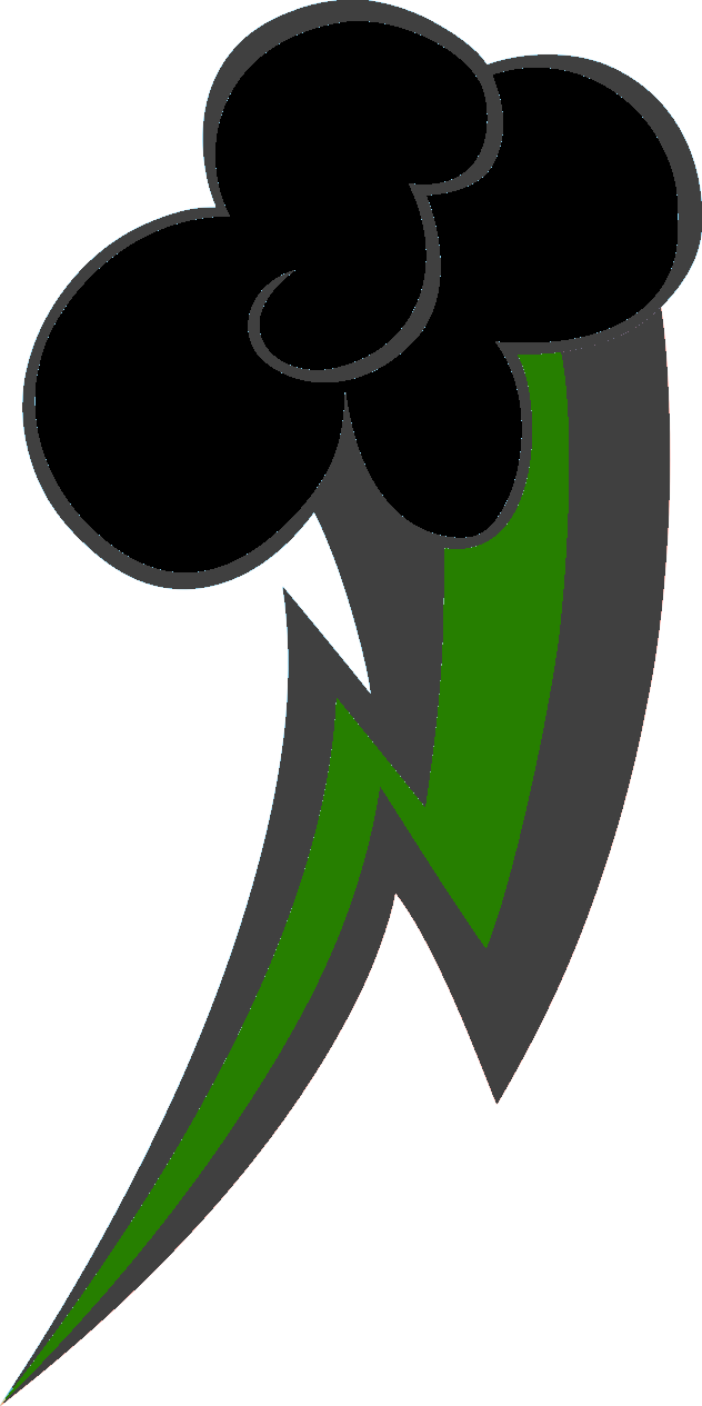 Green Lighting Bolt Hacts - Mlp Cutie Marks Lightning Bolt (632x1265), Png Download