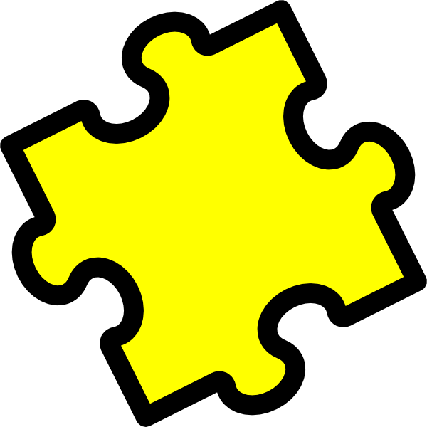Jungle Clipart - Yellow Autism Puzzle Piece (600x600), Png Download