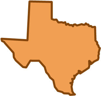 Movement Advancement Project State Profiles - Texas State Outline Orange (385x391), Png Download