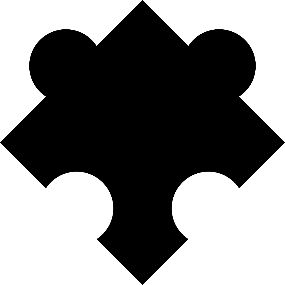 Puzzle Piece Black Silhouette Shape Comments - Jigsaw Puzzle (980x980), Png Download