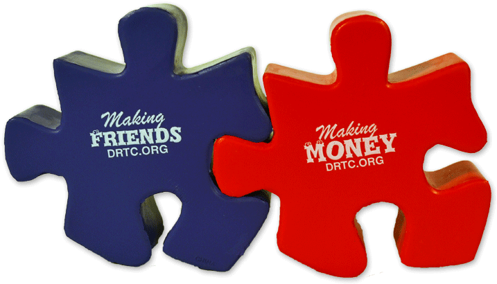 Purple And Red-colored Puzzle Piece Stress Relievers - Dale Rogers Training Center (800x800), Png Download