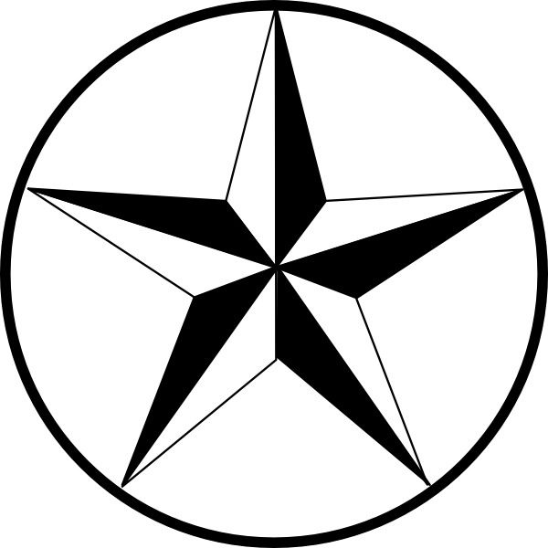 Texas Star With Circle (600x600), Png Download