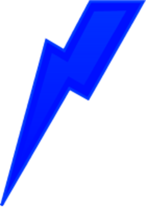 Lighting Bolt Png - Blue Lightning Bolt Clipart (600x849), Png Download