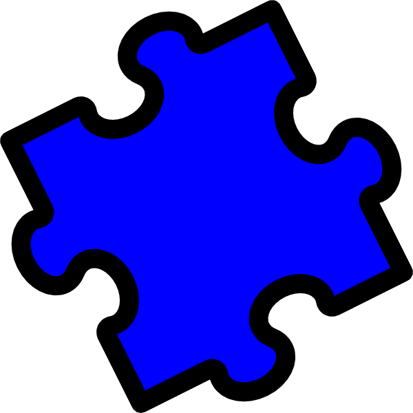 How To Set Use Bright Blue Puzzle Piece Svg Vector (600x600), Png Download